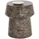Delaina Dark Emperador Round Concrete Top Outdoor End Table