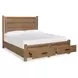 Plum Creek Sierra Brown Queen Storage Panel Bed