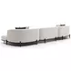 Madera Oatmeal 3 Piece Modular RAF Chaise Sectional with Pillows