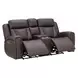 Maveric Bette Coffee Zero Gravity Triple Power Reclining Living Room Set with Drop Down Table and USB Charging