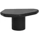 Della Black Free Form Small Concrete Top Outdoor Cocktail Table