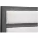 Meadowrise Raisin Black and White Queen Upholstered Panel Bed