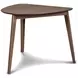 Oscar Walnut and Teal 35" Triangular Corner Dining Set with 2 Cushion Chairs