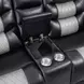 Nikko Black 74" Loveseat with Dual Recliner and Nailhead Trim
