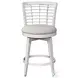 Beach Comber Weathered White Swivel Counter Height Stool