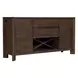 West End Saddle Brown 2 Door Sideboard with USB Charging