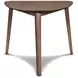 Oscar Walnut and Teal 35" Triangular Corner Dining Set with 2 Cushion Chairs