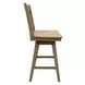 Wooden Barstools Natural Oak Slat Back Swivel Bar Stool Set of 2