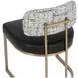 Sylvara Bravo Black and Halton Birch Performance Fabric Dining Chair