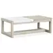 Northcrest Gallery Buff and Antique Silver Rectangular Marble Top Occassional Table Set
