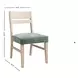 West End Sage Green and Natural Maple Upholstered Ladder Back Side Chair Set of 2
