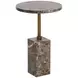 Zuri Dark Emperador Round Concrete Top Outdoor End Table