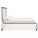 Timberlyn Espresso and Cream King Upholstered Panel Bed