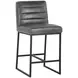 Spyros Overcast Gray Upholstered Counter Height Stool