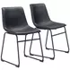 Smart Black and Black Dining Chair Set of 2