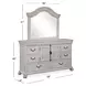 Bronwyn Alabaster 8 Drawer Dresser with Arched Mirror