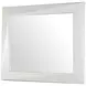 Rex White Rectangular Faceted Wall Mirror