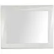 Rex White Rectangular Faceted Wall Mirror