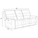 Lawmere Sydney Brunette 86" Zero Gravity Triple Power Reclining Sofa with USB Charging