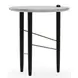 Madera Gray Round Armani Marble Top Large Spot Table