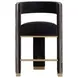 Adamina Abbington Black and Hobbes Night Upholstered Counter Height Stool