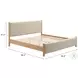 Hadi Beige And Natural King Upholstered Panel Bed