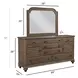 Homestead Pine Heather 7 Drawer Ellesmere Dresser with Rectangular Mirror