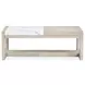 Northcrest Gallery Buff and Antique Silver Rectangular Marble Top Occassional Table Set