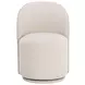 Opaline Effie Linen Upholstered Swivel Dining Chair