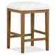 Lindon White Upholstered Counter Height Stool