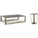 Compositions Black And Satin Brass Occasional Table Set