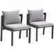 Horizon Gray Performance Fabric Outdoor Dining Chair Set Of 2