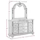 Concerto Brown 8 Drawer Dresser and Arched Mirror