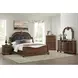 Concerto Black and Brown Queen Upholstered Panel Bed