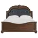 Concerto Black and Brown King Upholstered Panel Bed