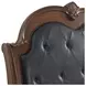 Concerto Black and Brown Queen Upholstered Panel Bed