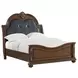 Concerto Black and Brown Queen Upholstered Panel Bed