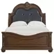 Concerto Black and Brown Queen Upholstered Panel Bed