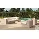 Cali Natural Performance Fabric Outdoor Conversation Set with Armless Chair