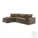Cali Chocolate Brown Performance Velvet Modular Large Sectional