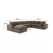 Cali Chocolate Brown Performance Velvet Modular Sectional