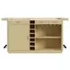 Cambria Off White and Natural 78" Rectangular Bar Table with LED