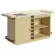 Cambria Off White and Natural 78" Rectangular Bar Table with LED