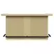 Cambria Off White and Natural 78" Rectangular Bar Table with LED