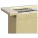 Cambria Off White and Natural 78" Rectangular Bar Table with LED