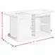 Cambria Off White and Natural 78" Rectangular Bar Table with LED