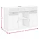 Cambria Off White and Natural 2 Door Buffet with LED