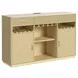 Cambria Off White and Natural 2 Door Buffet with LED