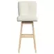 Cambria Beige Upholstered Swivel Bar Stool Set of 2
