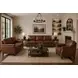 Camden Pecan Leather Living Room Set